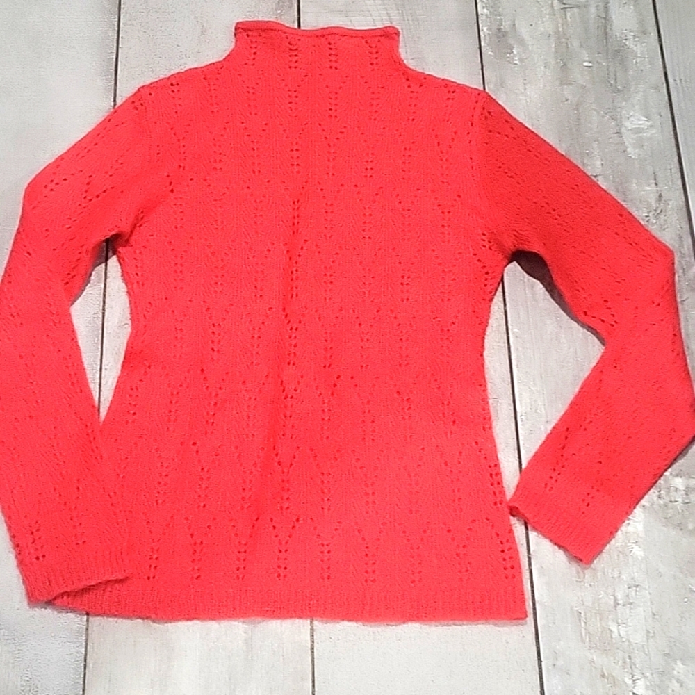 Unknown Source Watermelon Wool Turtle Neck Sweate… - image 1